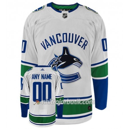 Män Ishockey Vancouver Canucks Tröja med eget tryck  Adidas Vit Authentic